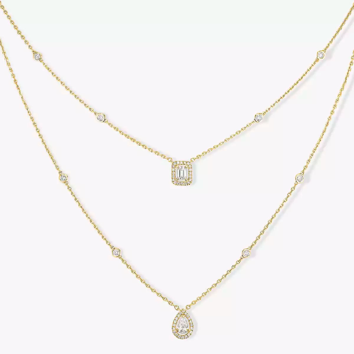 [Ornora Jewelry]Diamond Necklace My Twin 2 Rows