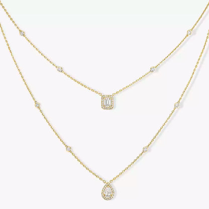[Ornora Jewelry]Diamond Necklace My Twin 2 Rows