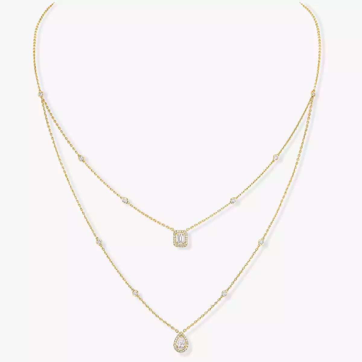 [Ornora Jewelry]Diamond Necklace My Twin 2 Rows