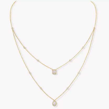 [Ornora Jewelry]Diamond Necklace My Twin 2 Rows