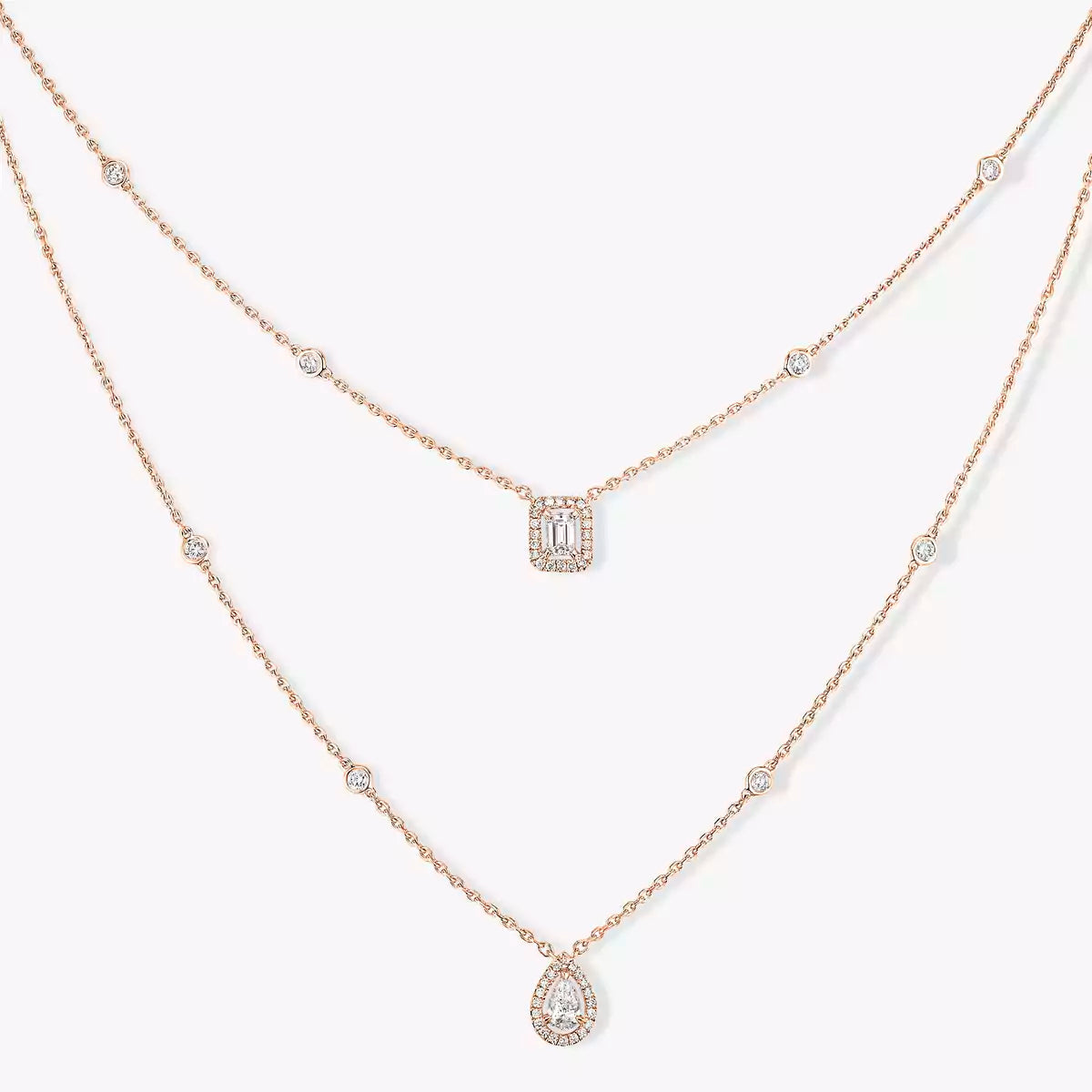 [Ornora Jewelry]Diamond Necklace My Twin 2 Rows