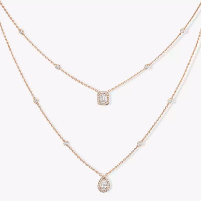 [Ornora Jewelry]Diamond Necklace My Twin 2 Rows