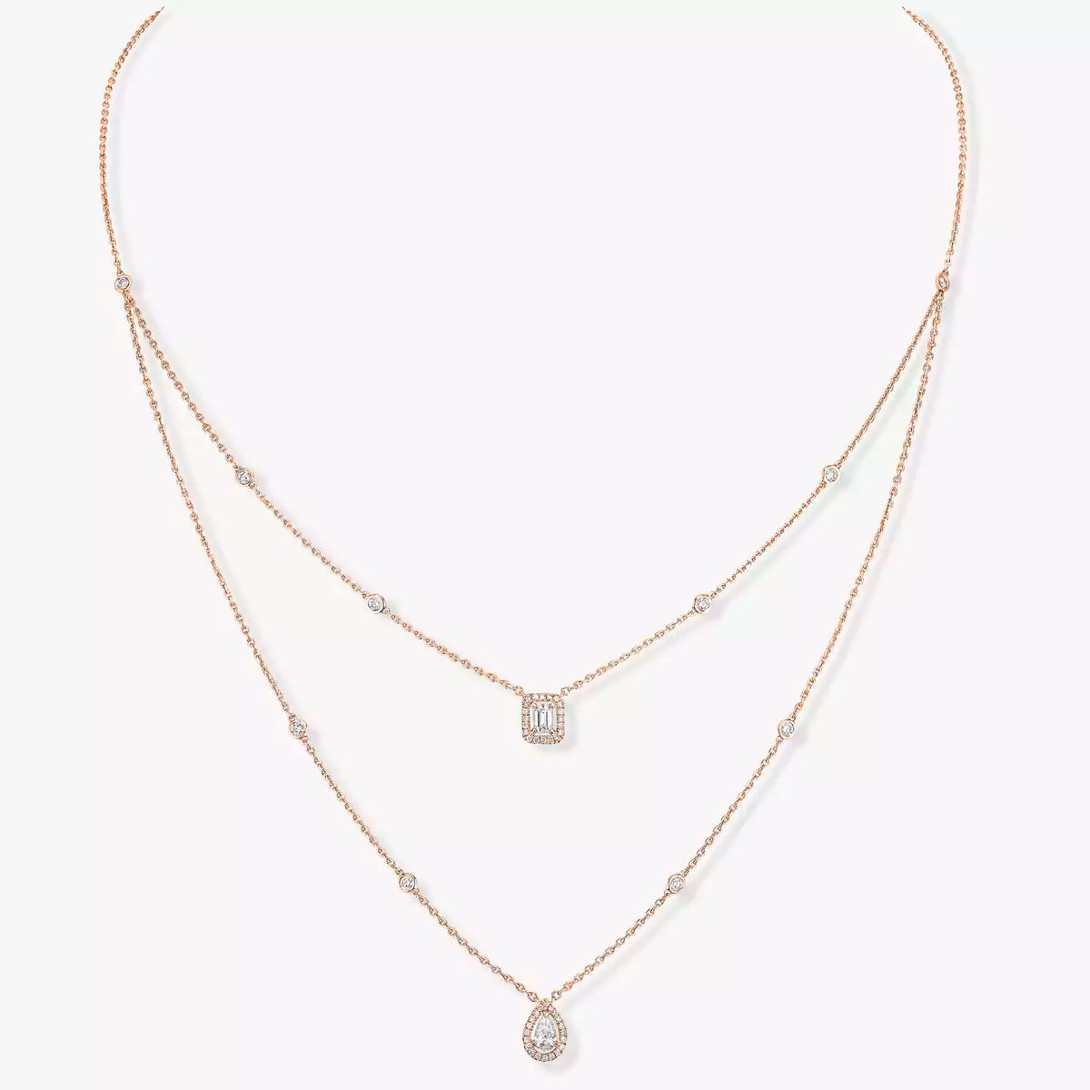 [Ornora Jewelry]Diamond Necklace My Twin 2 Rows