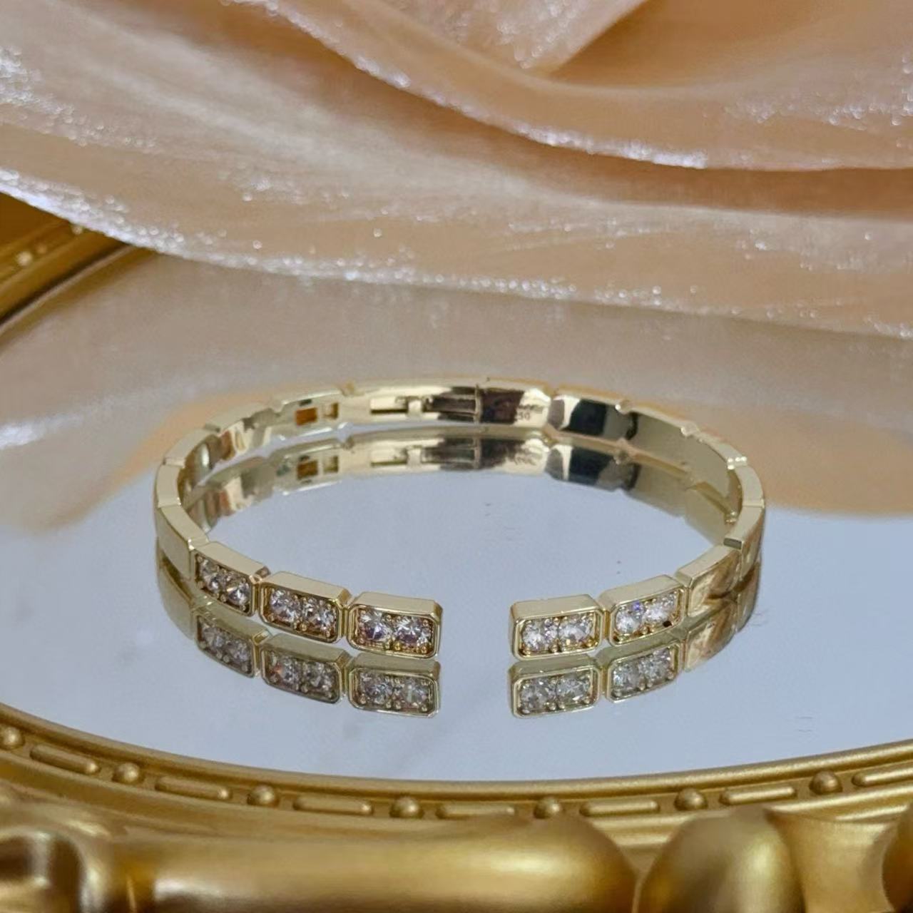 [Ornora Jewelry]LOVE DIAMOND OPEN  BRACELET
