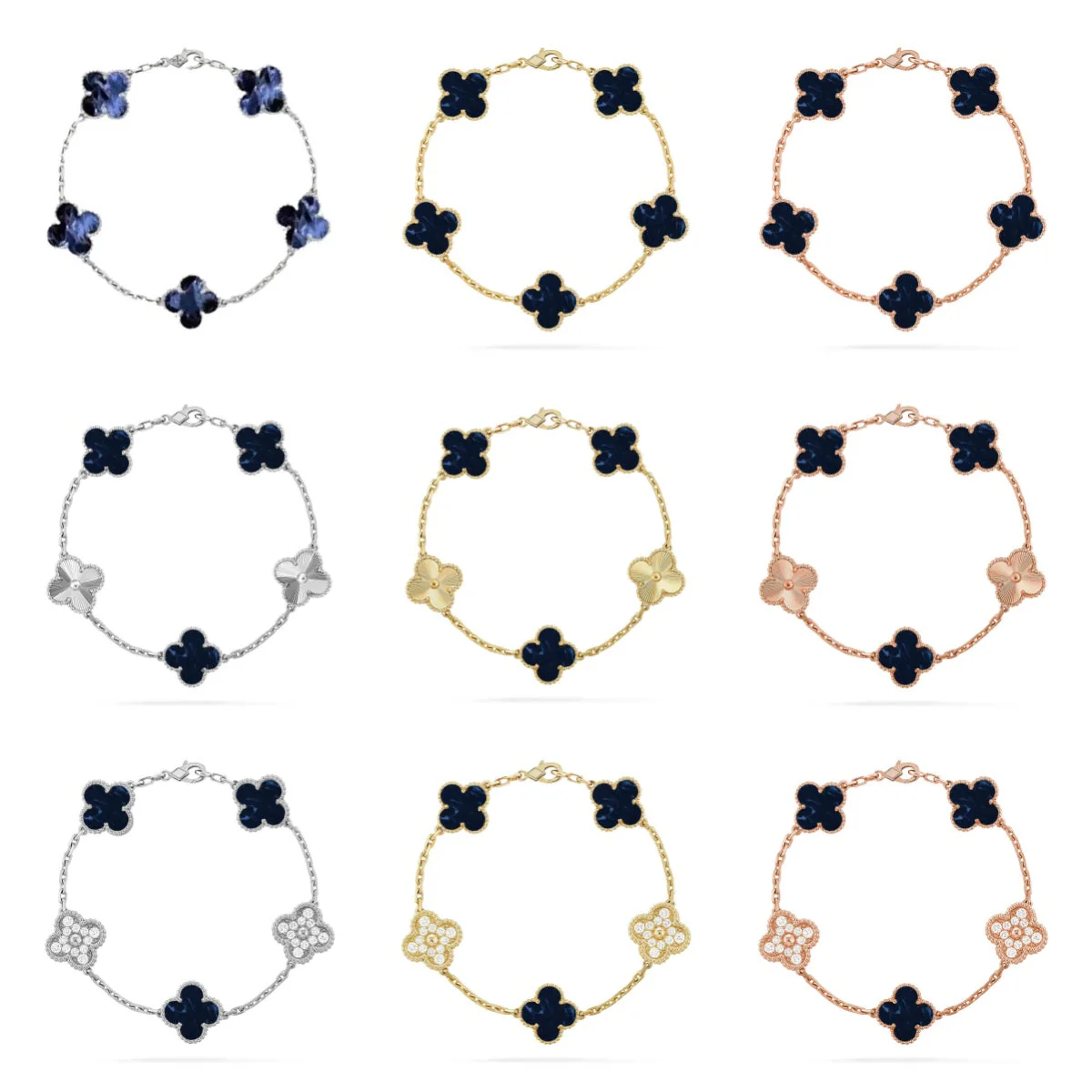 [Ornora Jewelry]CLOVER 5 MOTIF PIETERSITE BRACELET COLLECTION