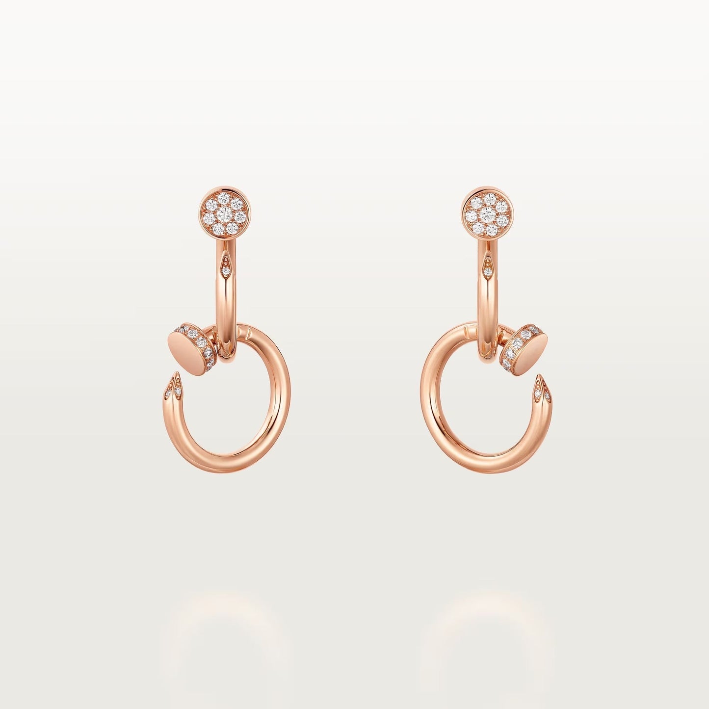 [Ornora Jewelry]JUSTE HALF DIAMOND DOUBLE EARRINGS