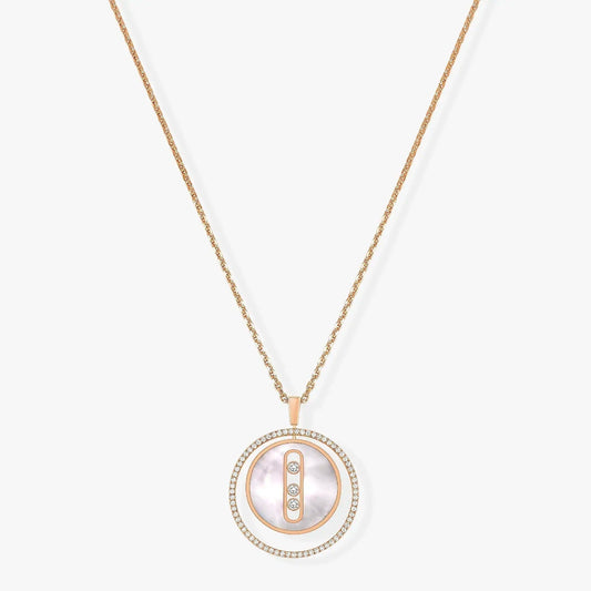 [Ornora Jewelry]LUCKY MOVE MM NACRE BLANCHE DIAMOND NECKLACE
