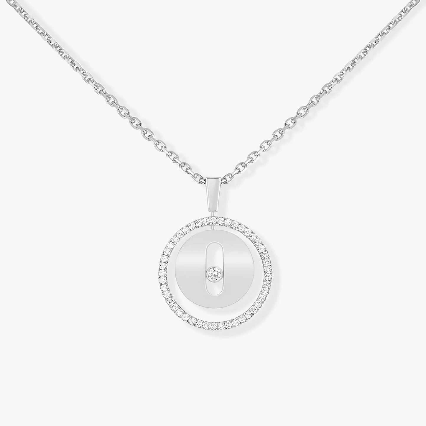 [Ornora Jewelry]LUCKY MOVE PM NECKLACE SILVER DIAMOND