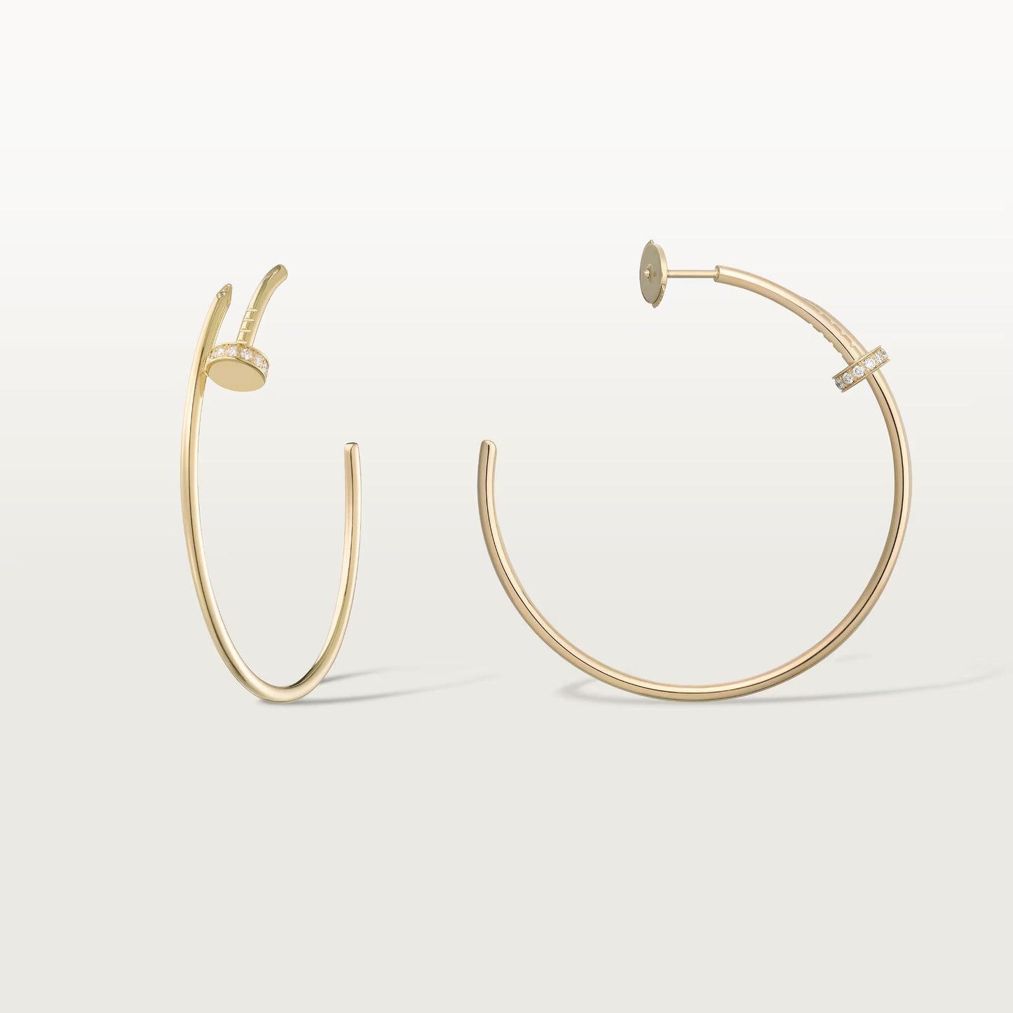 [Ornora Jewelry]JUSTE HALF DIAMOND LARGE EARRINGS