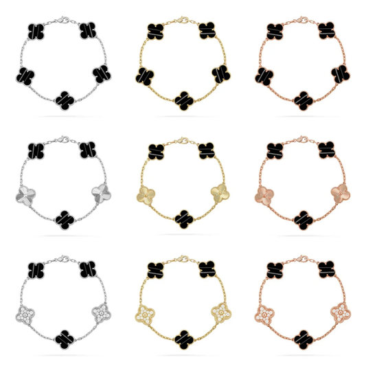 [Ornora Jewelry] CLOVER 5 MOTIF PULSAR STONE BRACELET COLLECTION