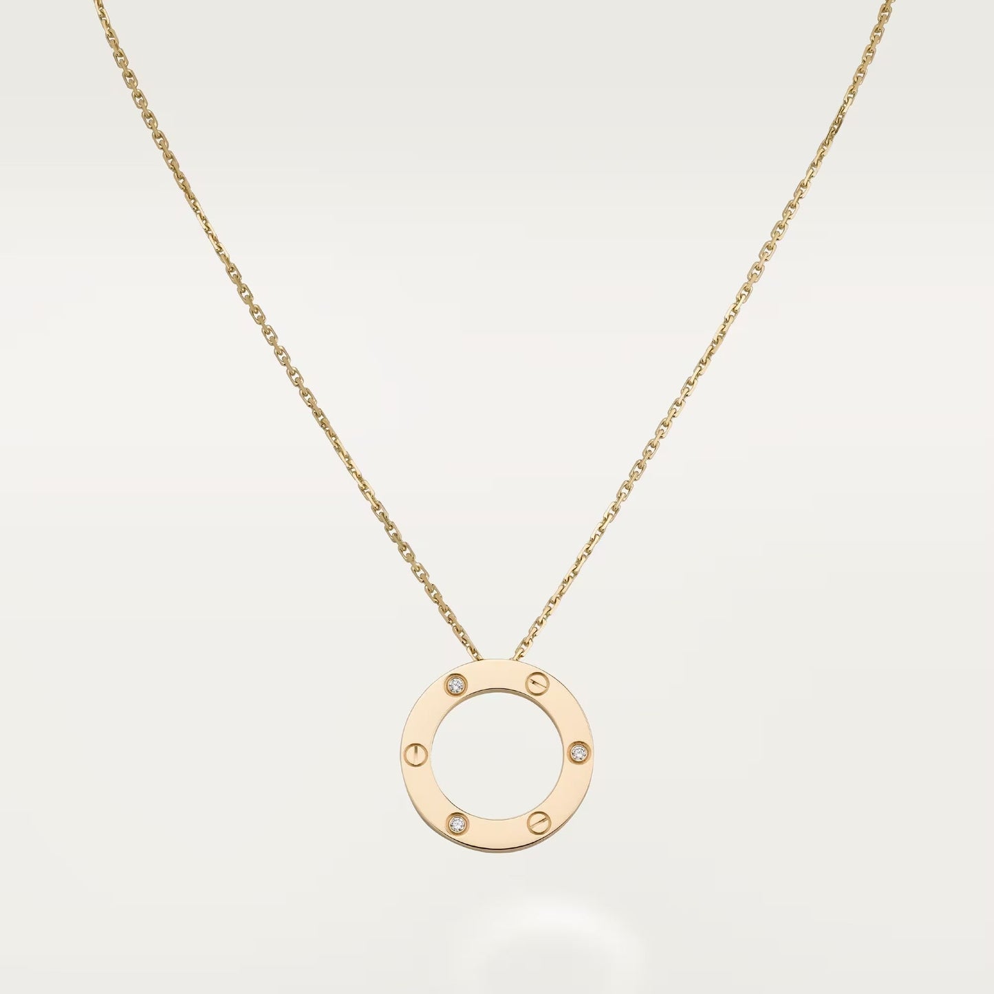 [Ornora Jewelry]LOVE NECKLACE 16MM 3 DIAMONDS