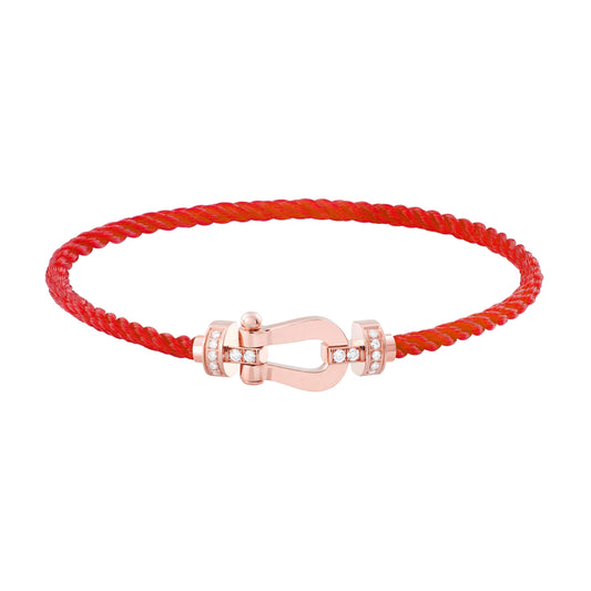 [Ornora Jewelry]FORCE 10 HALF DIAMOND PINK GOLD RED CORDERI LARGE AND MEDIUM MODEL