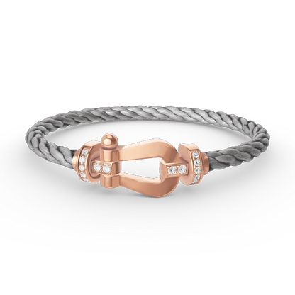 [Ornora Jewelry]FORCE LARGE HORSESHOE HALF DIAMOND BRACELET ROSE GOLD