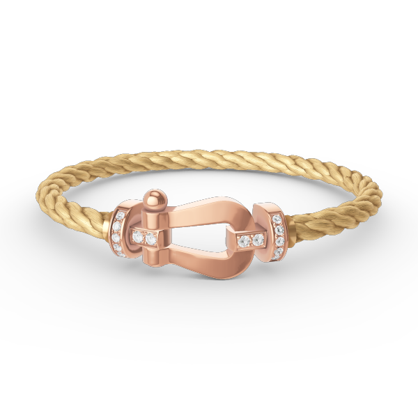 [Ornora Jewelry]FORCE LARGE HORSESHOE HALF DIAMOND BRACELET ROSE GOLD