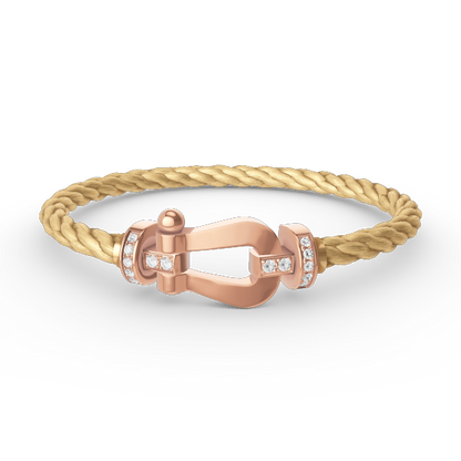 [Ornora Jewelry]FORCE LARGE HORSESHOE HALF DIAMOND BRACELET ROSE GOLD