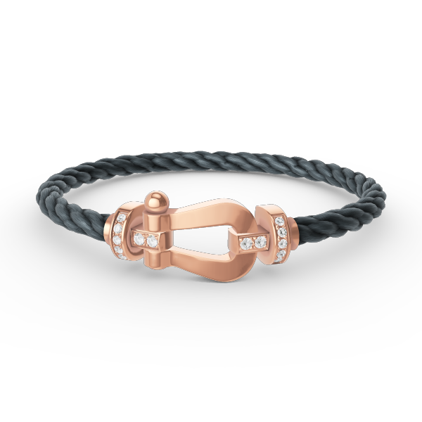 [Ornora Jewelry]FORCE LARGE HORSESHOE HALF DIAMOND BRACELET ROSE GOLD