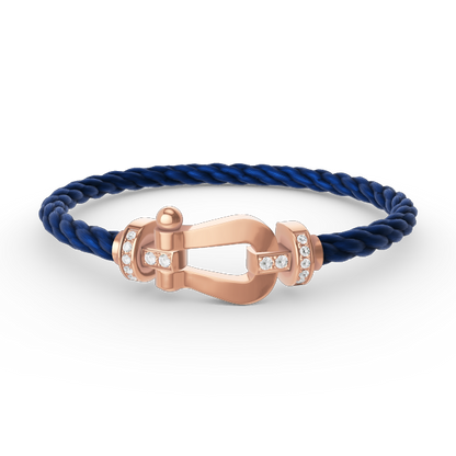 [Ornora Jewelry]FORCE LARGE HORSESHOE HALF DIAMOND BRACELET ROSE GOLD