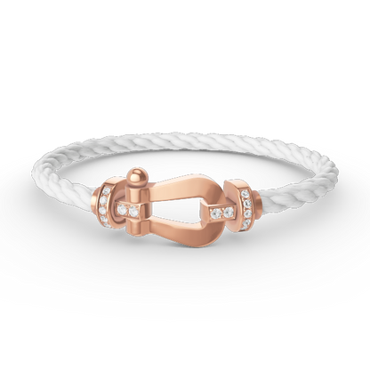 [Ornora Jewelry]FORCE LARGE HORSESHOE HALF DIAMOND BRACELET ROSE GOLD