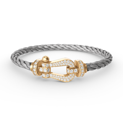 [Ornora Jewelry]FORCE LARGE HORSESHOE FULL DIAMOND BRACELET GOLD
