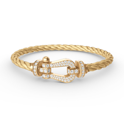 [Ornora Jewelry]FORCE LARGE HORSESHOE FULL DIAMOND BRACELET GOLD