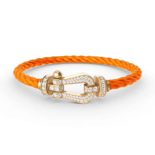 [Ornora Jewelry]FORCE LARGE HORSESHOE FULL DIAMOND BRACELET GOLD