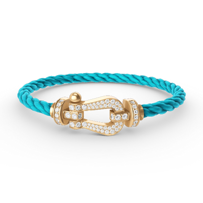 [Ornora Jewelry]FORCE LARGE HORSESHOE FULL DIAMOND BRACELET GOLD
