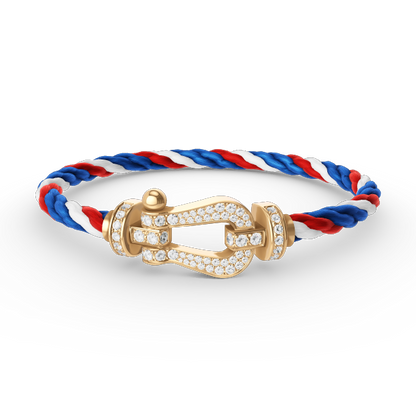[Ornora Jewelry]FORCE LARGE HORSESHOE FULL DIAMOND BRACELET GOLD