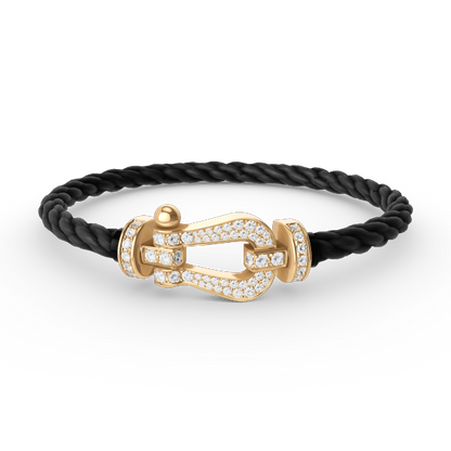 [Ornora Jewelry]FORCE LARGE HORSESHOE FULL DIAMOND BRACELET GOLD