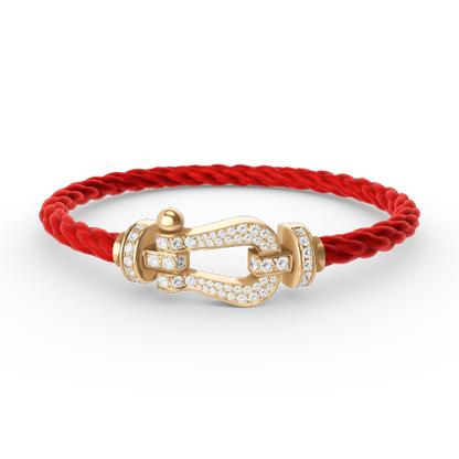 [Ornora Jewelry]FORCE LARGE HORSESHOE FULL DIAMOND BRACELET GOLD