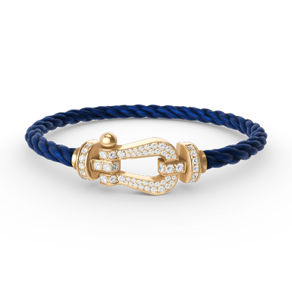 [Ornora Jewelry]FORCE LARGE HORSESHOE FULL DIAMOND BRACELET GOLD
