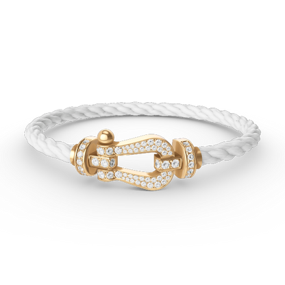 [Ornora Jewelry]FORCE LARGE HORSESHOE FULL DIAMOND BRACELET GOLD