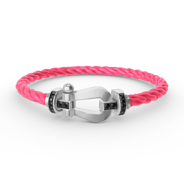 [Ornora Jewelry]FORCE LARGE HORSESHOE BLACK DIAMOND BRACELET SILVER