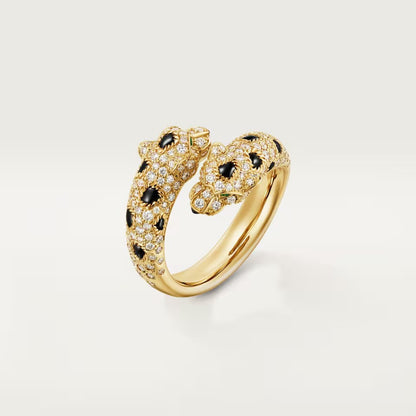 [Ornora Jewelry]PANTHERE DOUBLE HEADED FULL DIAMOND  RING
