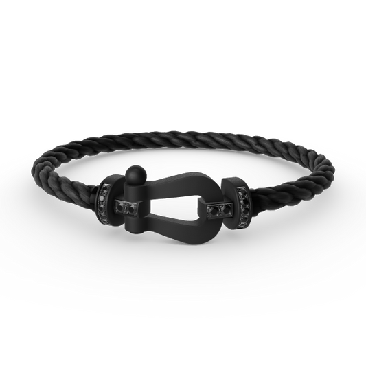 [Ornora Jewelry]FORCE LARGE SERIES HORSESHOE BLACK SAMURAI BRACELET