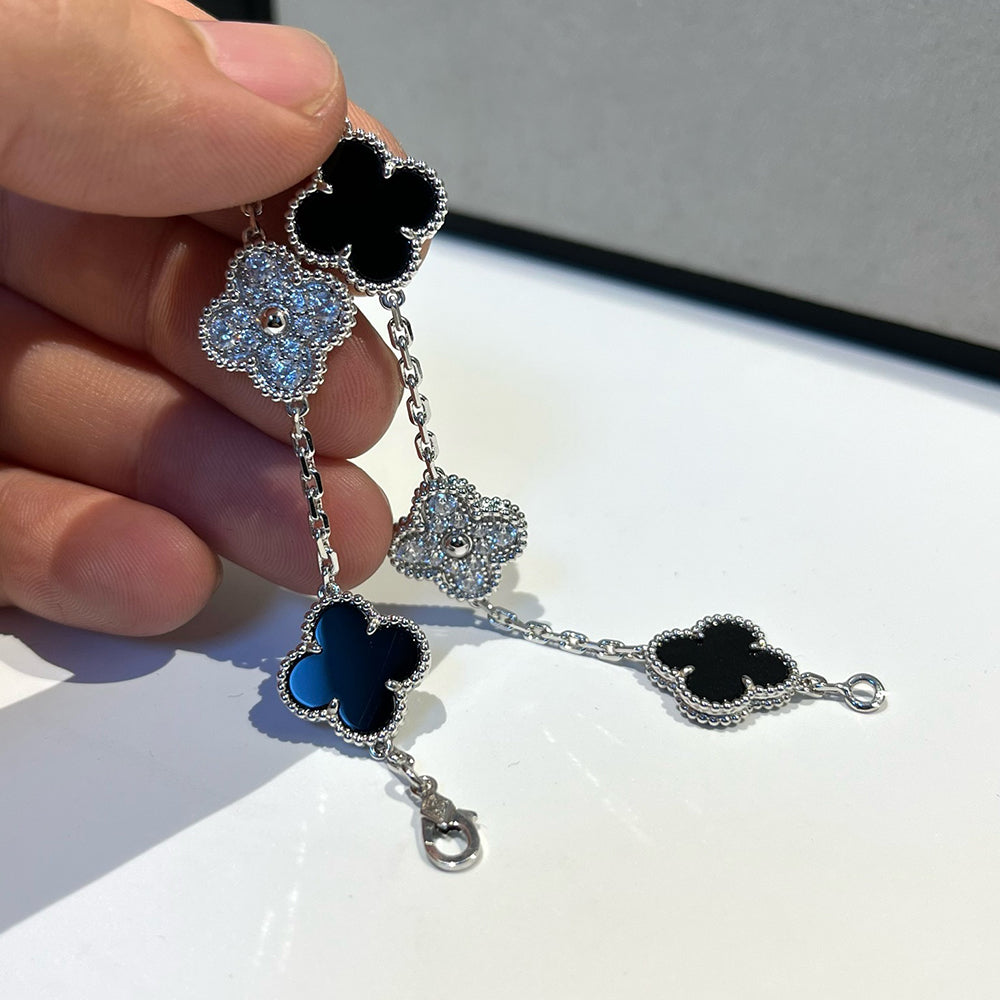 [Ornora Jewelry] CLOVER 5 MOTIF ONYXS BRACELET COLLECTION