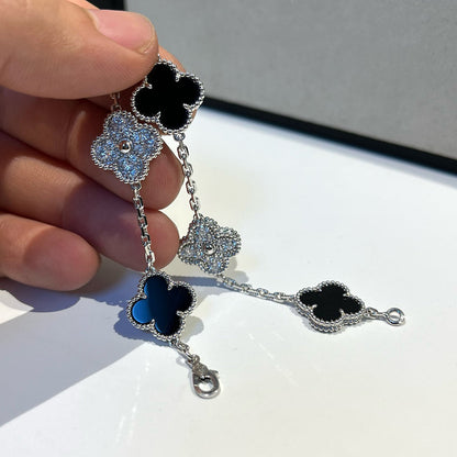 [Ornora Jewelry] CLOVER 5 MOTIF ONYXS BRACELET COLLECTION