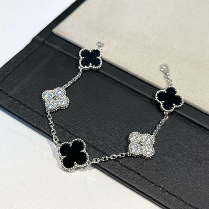 [Ornora Jewelry] CLOVER 5 MOTIF ONYXS BRACELET COLLECTION