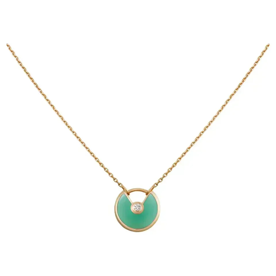 [Ornora Jewelry]AMULETTE GOLD MALACHITE NECKLACE