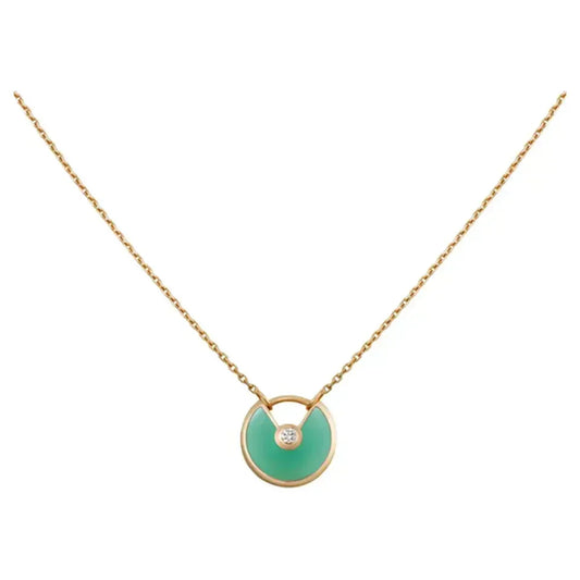[Ornora Jewelry]AMULETTE GOLD MALACHITE NECKLACE