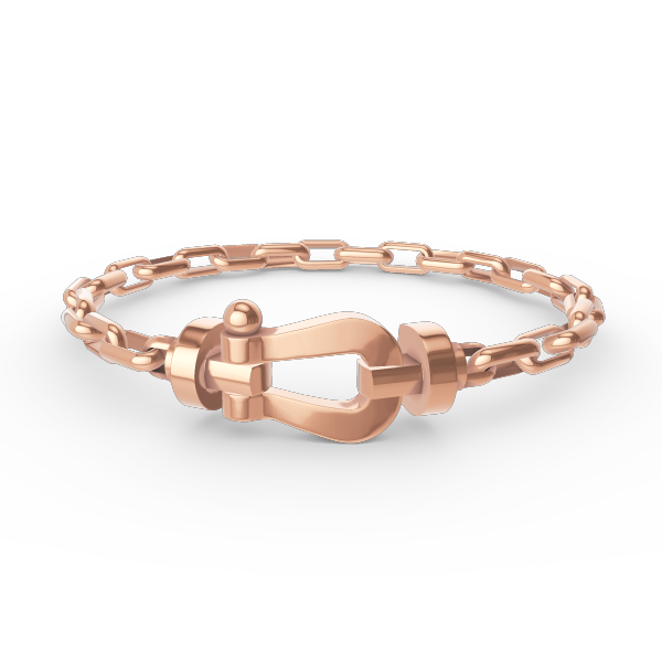 [Ornora Jewelry]FORCE LARGE HORSESHOE CLASP  METAL BRACELET