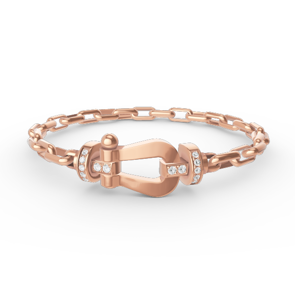 [Ornora Jewelry]FORCE LARGE HORSESHOE CLASP  METAL BRACELET