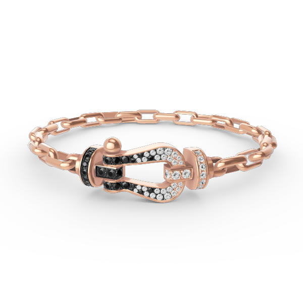 [Ornora Jewelry]FORCE LARGE HORSESHOE CLASP  METAL BRACELET