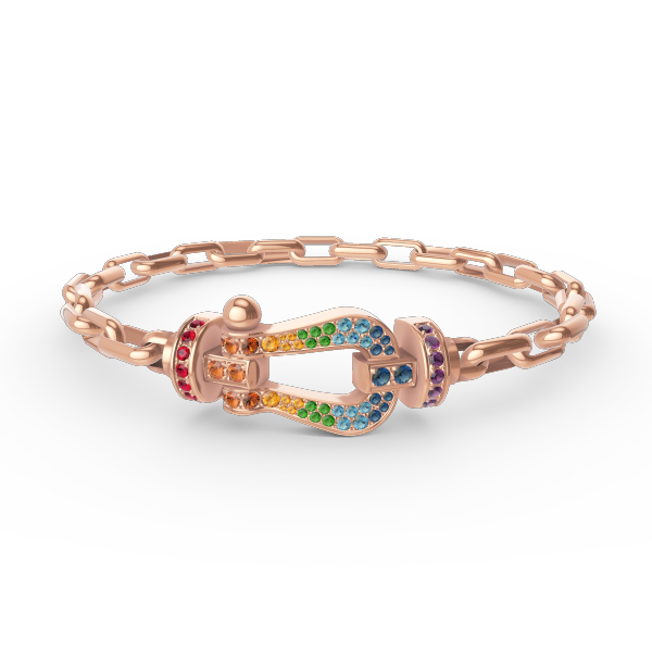 [Ornora Jewelry]FORCE LARGE HORSESHOE CLASP  METAL BRACELET