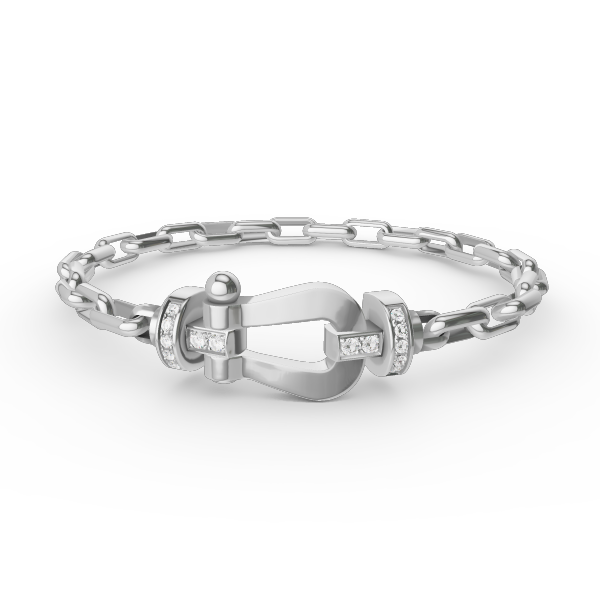 [Ornora Jewelry]FORCE LARGE HORSESHOE CLASP  METAL BRACELET
