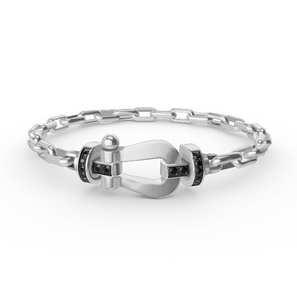 [Ornora Jewelry]FORCE LARGE HORSESHOE CLASP  METAL BRACELET