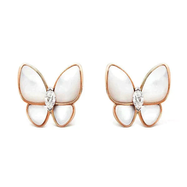 [Ornora Jewelry]BUTTERFLY MOP DIAMOND EARRINGS