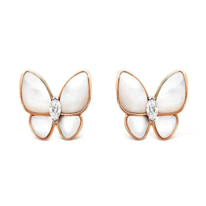 [Ornora Jewelry]BUTTERFLY MOP DIAMOND EARRINGS