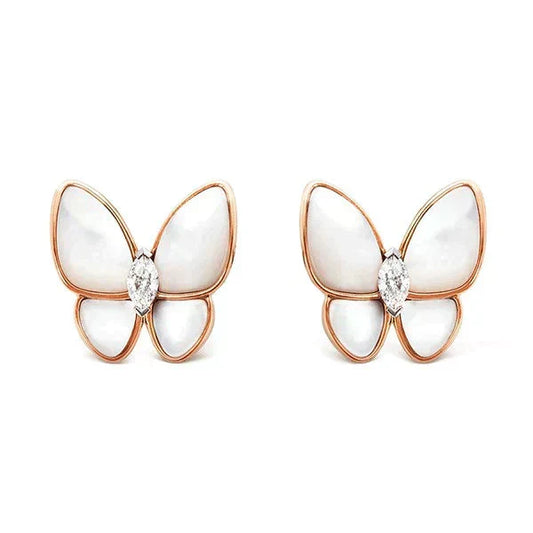 [Ornora Jewelry]BUTTERFLY MOP DIAMOND EARRINGS