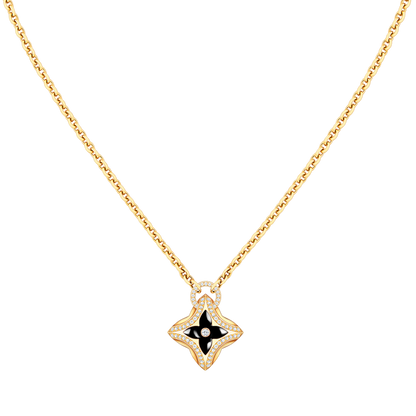 [Ornora Jewelry]STAR PEDANT PINK GOLD DIAMOND NECKLACE