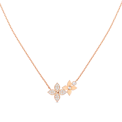 [Ornora Jewelry]STAR BLOSSOM NECKLACE PINK GOLD DIAMONDS